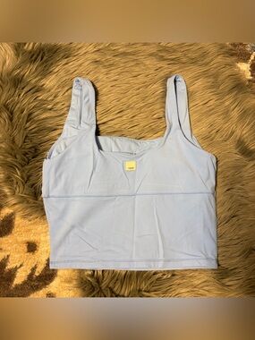 Vuori Sky Blue Square Neck Crop Top 0011